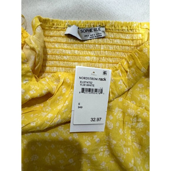 SOPHIE RUE Women's Yellow Top SMALL - Picture 6 of 8